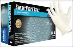 Semper Guard Latex Powder Free Disposable Gloves SGLX1000L - Medical Exam Grade - 5 mil Thick (Pack of 1000) LARGE